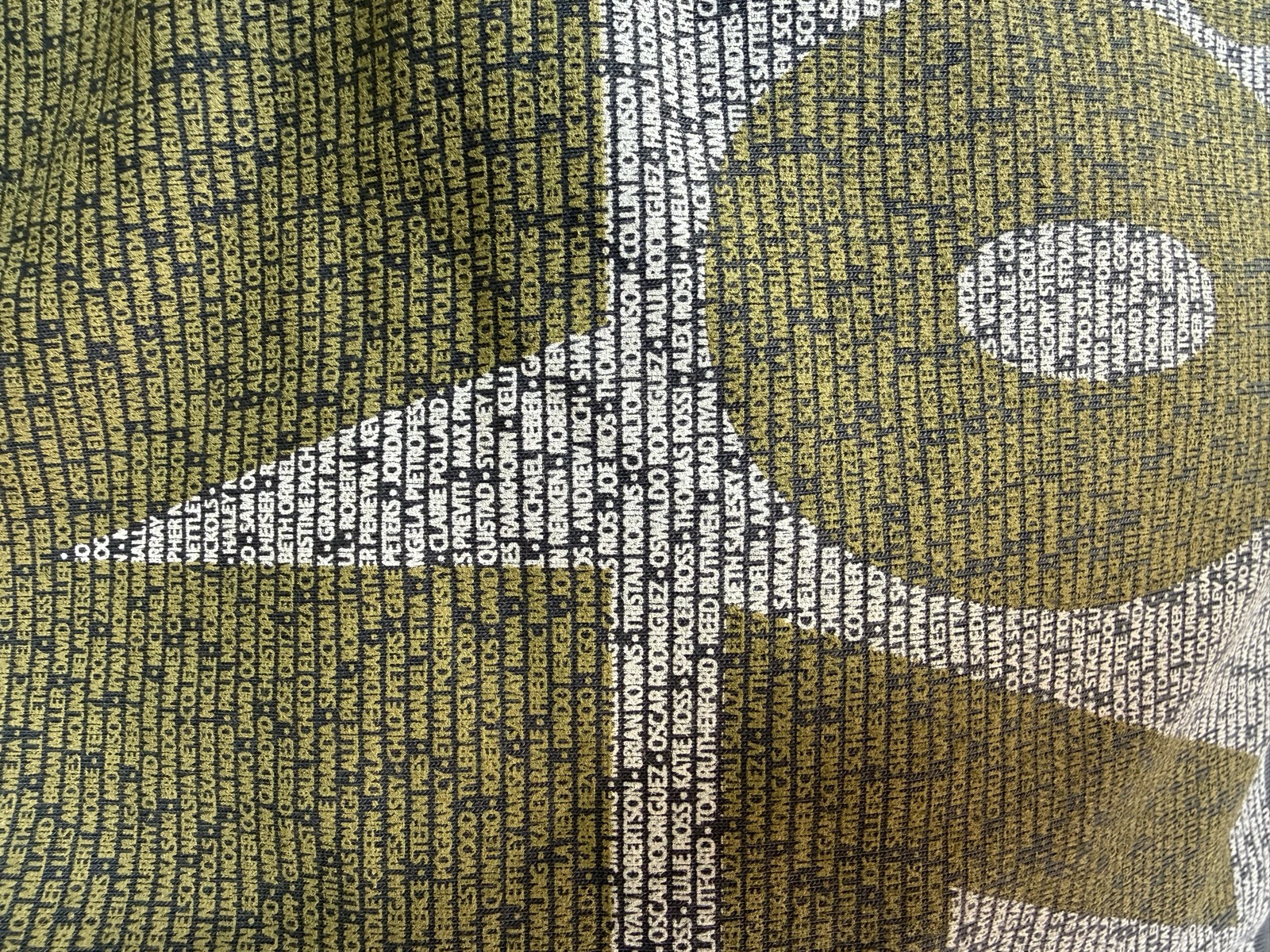 The IRONMAN event shirt printed with athletes’ names, mine (Andrew Rich) in the center